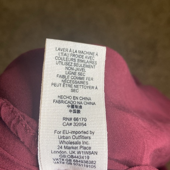 Free People Mini Burgundy Side Zip Skirt 10 - Picture 5 of 8